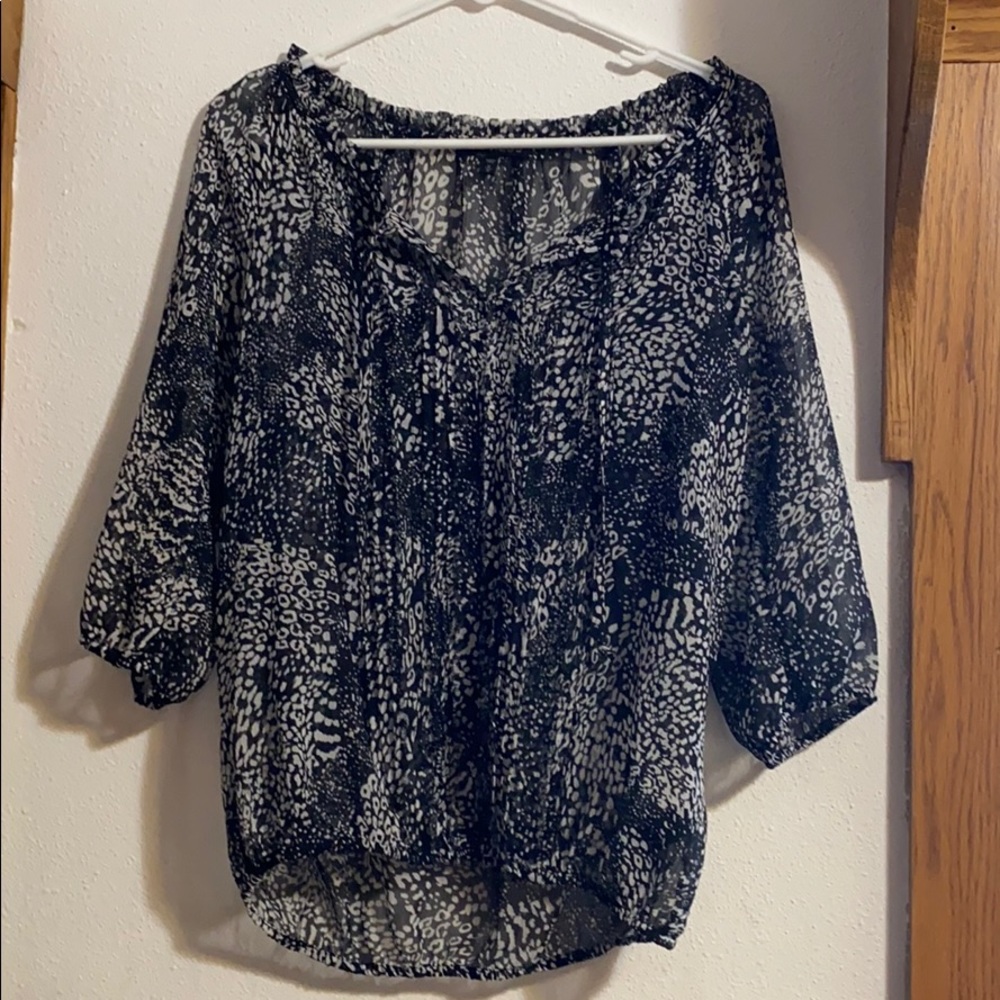 🎈Express Sheer print blouse (167)